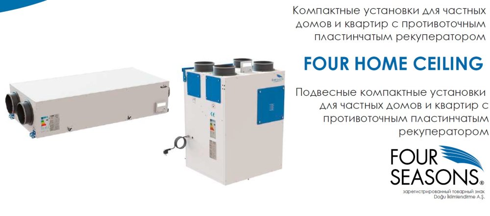 Компактные вентустановки для квартир Dogu FOUR-HOME 
